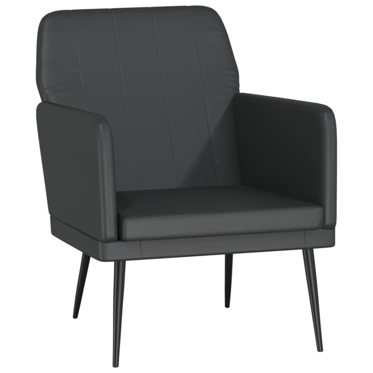 vidaXL Πολυθρόνα Μαύρη 61 x 78 x 80 εκ. από Συνθετικό Δέρμα