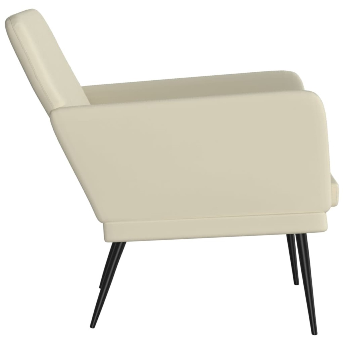 vidaXL Πολυθρόνα Κρεμ 61x78x80 εκ. από Συνθετικό Δέρμα