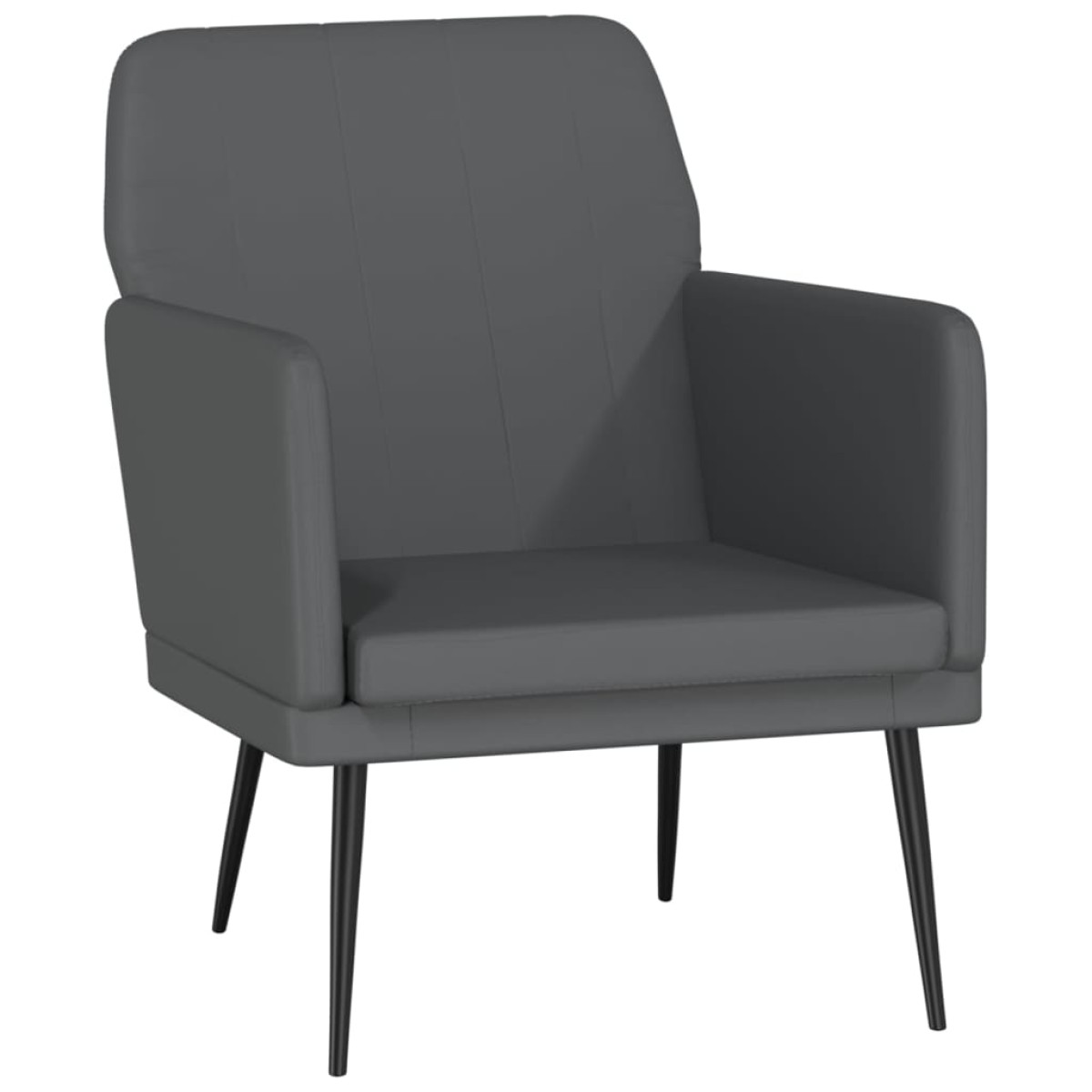 vidaXL Πολυθρόνα Γκρι 61 x 78 x 80 εκ. από Συνθετικό Δέρμα