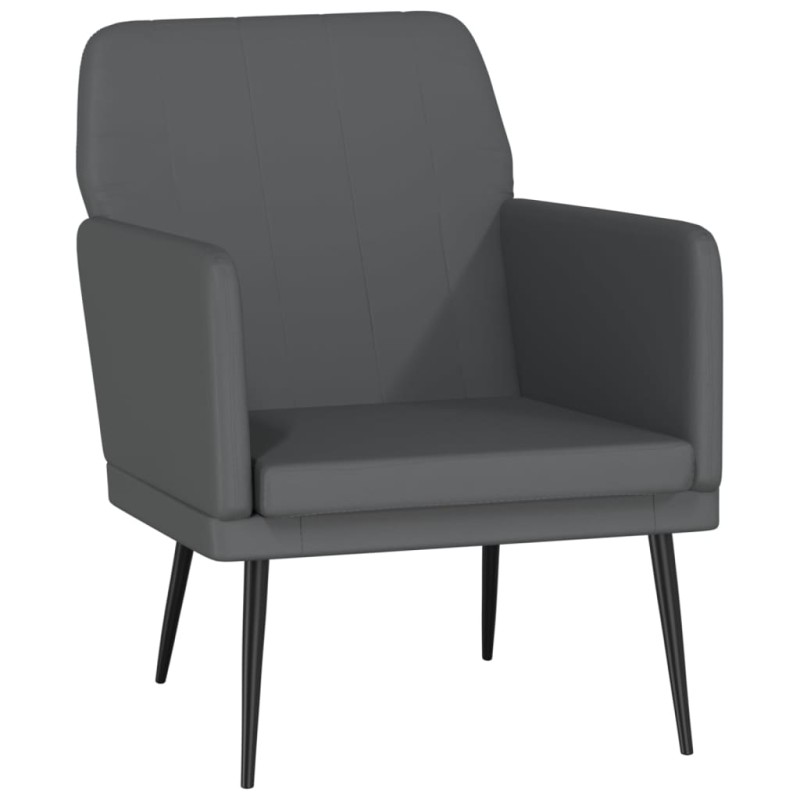 vidaXL Πολυθρόνα Γκρι 61 x 78 x 80 εκ. από Συνθετικό Δέρμα