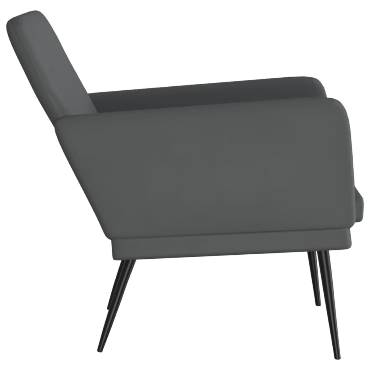 vidaXL Πολυθρόνα Γκρι 61 x 78 x 80 εκ. από Συνθετικό Δέρμα