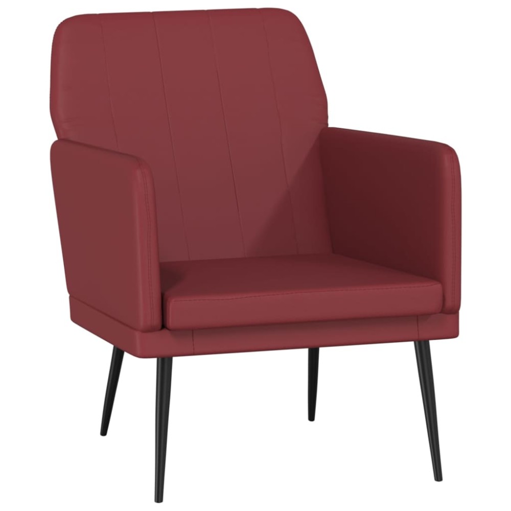 vidaXL Πολυθρόνα μπορντό 61 x 78 x 80 εκ. από Συνθετικό Δέρμα