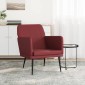 vidaXL Πολυθρόνα μπορντό 61 x 78 x 80 εκ. από Συνθετικό Δέρμα