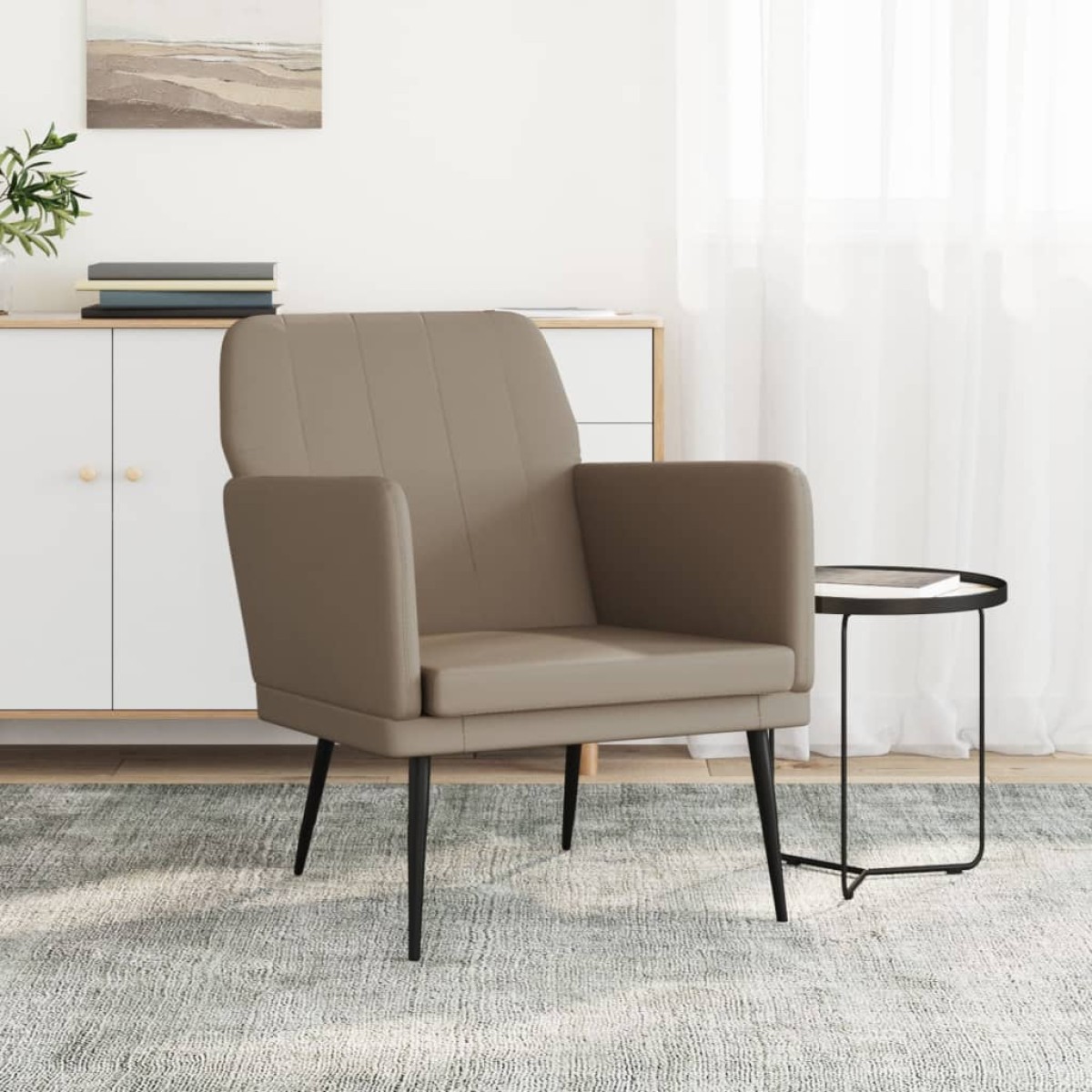 vidaXL Πολυθρόνα Cappuccino 61x78x80 εκ. από Συνθετικό Δέρμα