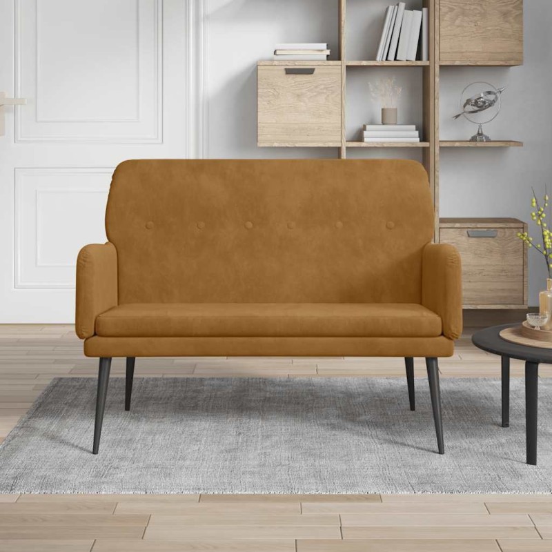 vidaXL Πάγκος Καφέ 108x79x79 εκ. Βελούδινος