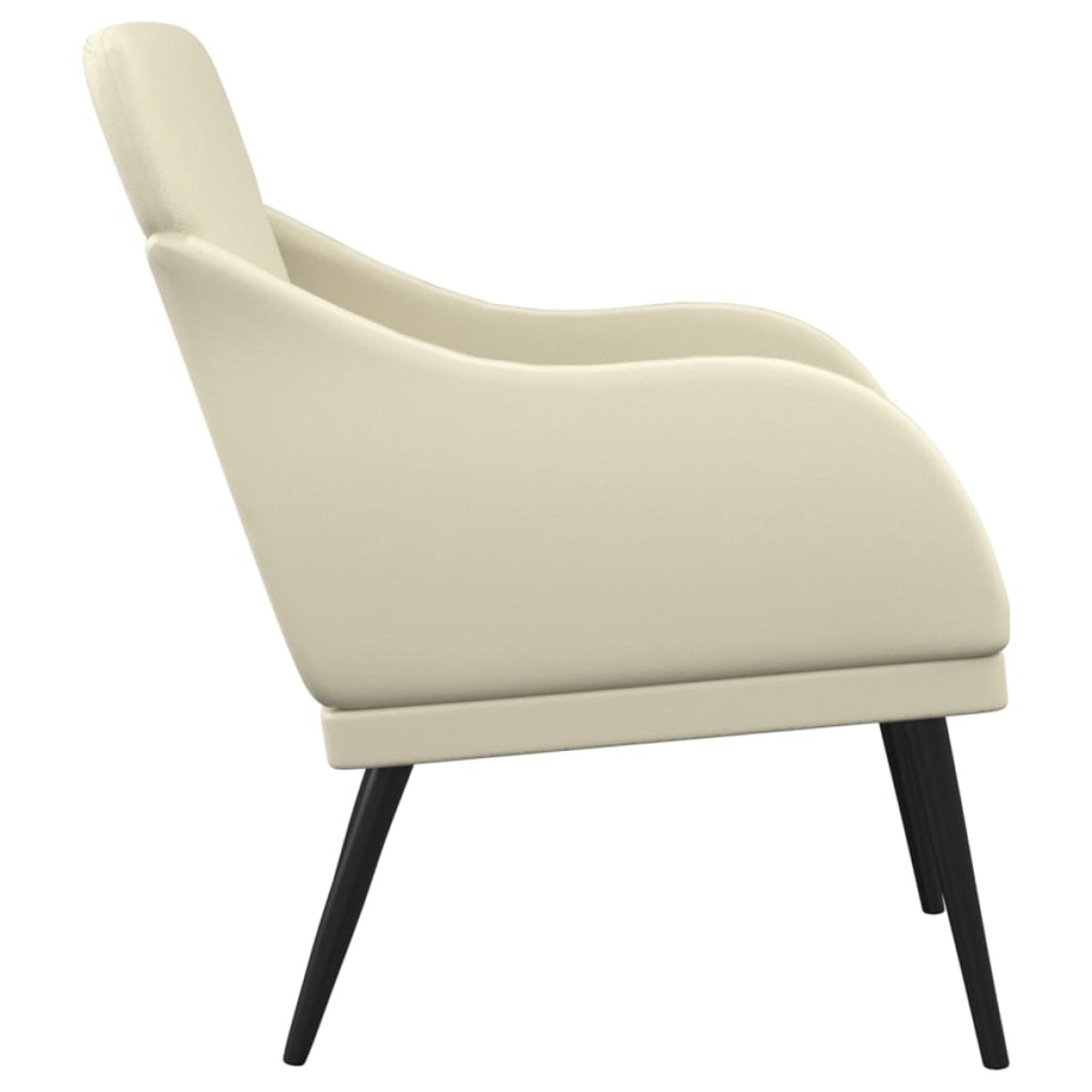 vidaXL Πολυθρόνα Κρεμ 63x76x80 εκ. από Συνθετικό Δέρμα