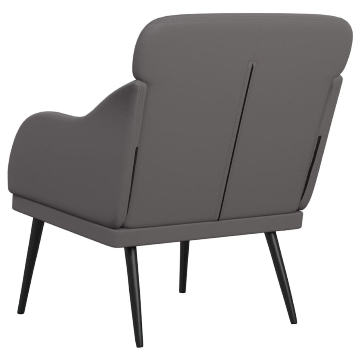 vidaXL Πολυθρόνα Γκρι 63 x 76 x 80 εκ. από Συνθετικό Δέρμα