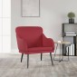 vidaXL Πολυθρόνα μπορντό 63x76x80 εκ. από Συνθετικό Δέρμα