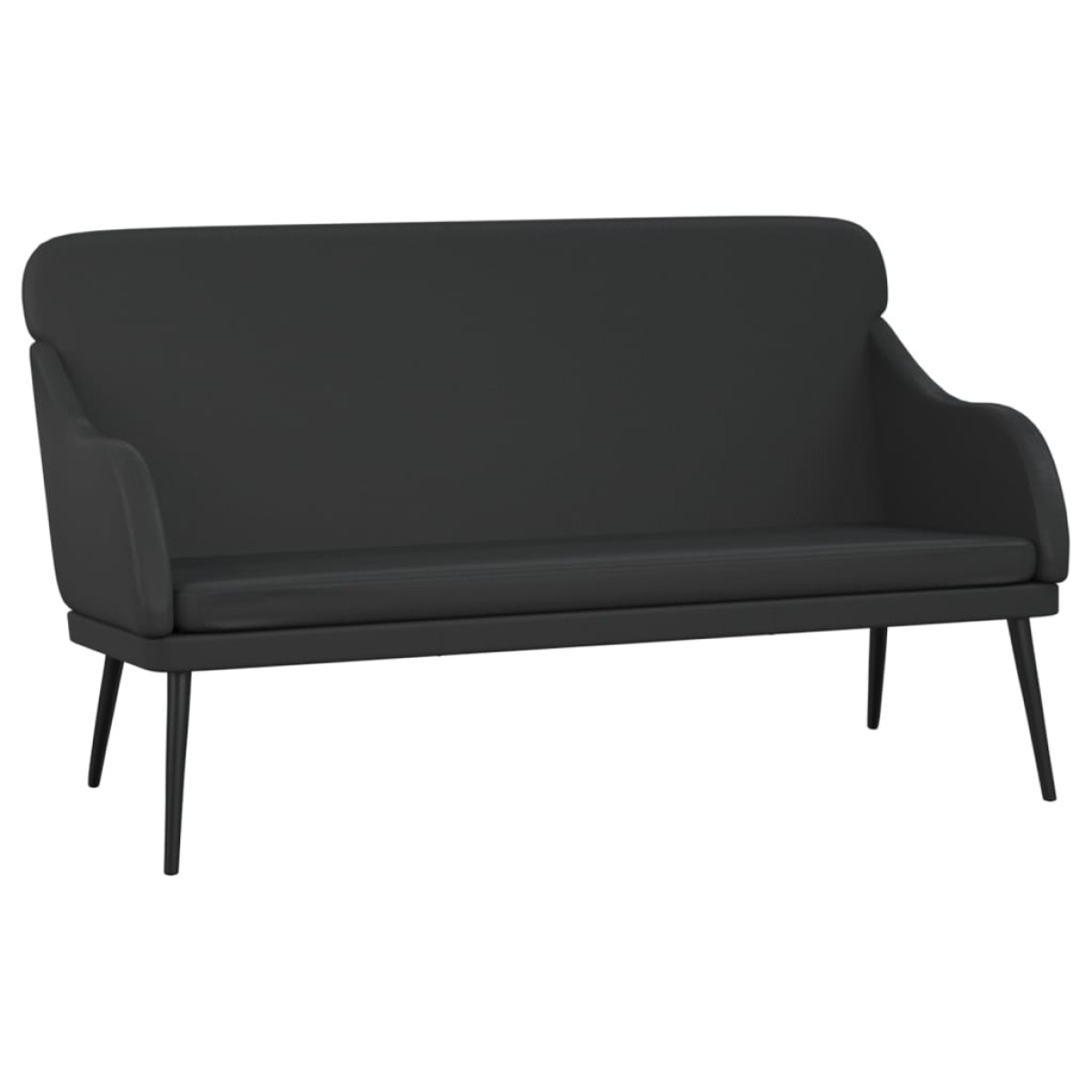 vidaXL Πάγκος Μαύρος 110x76x80 εκ. από Συνθετικό Δέρμα