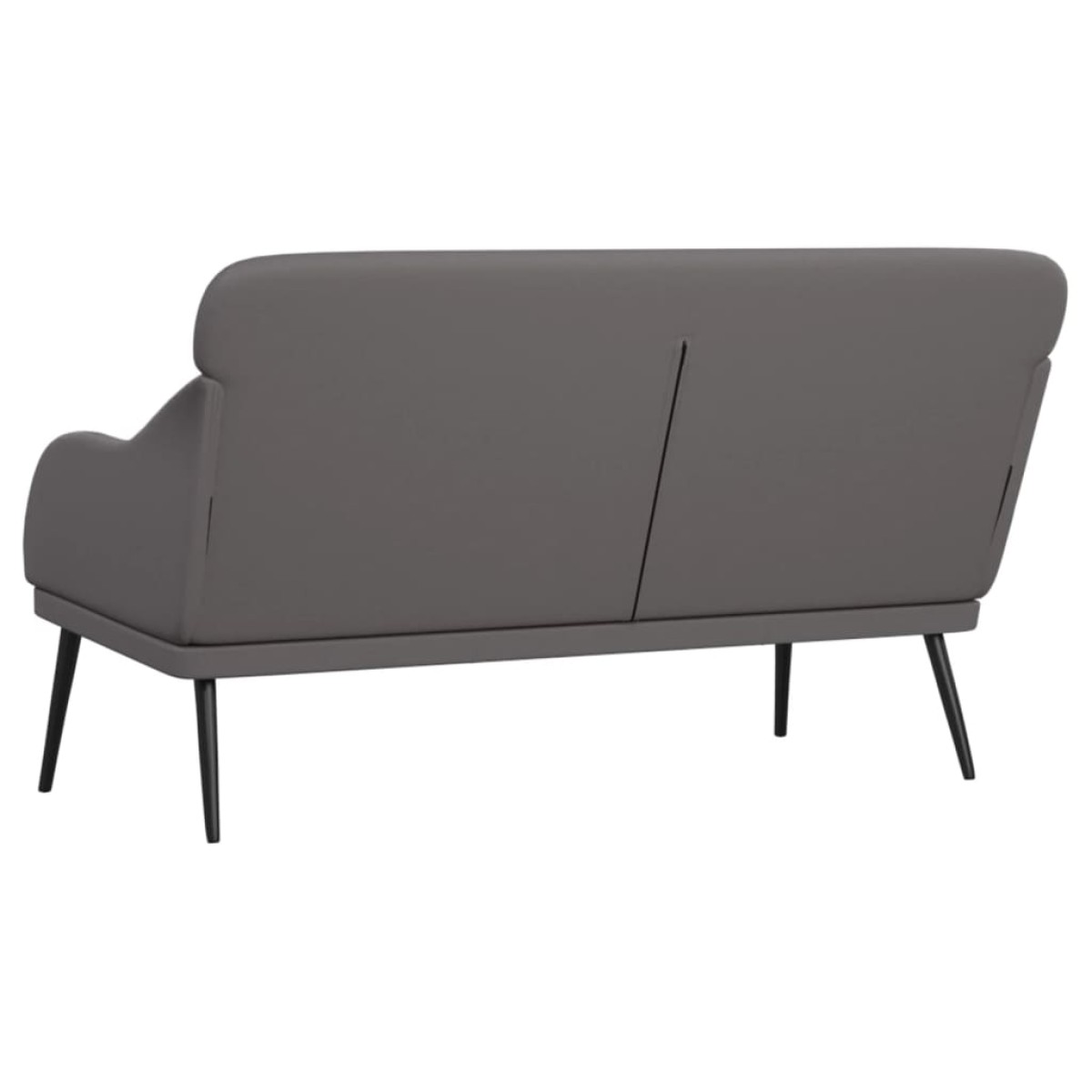 vidaXL Πάγκος Γκρι 110x76x80 εκ. από Συνθετικό Δέρμα