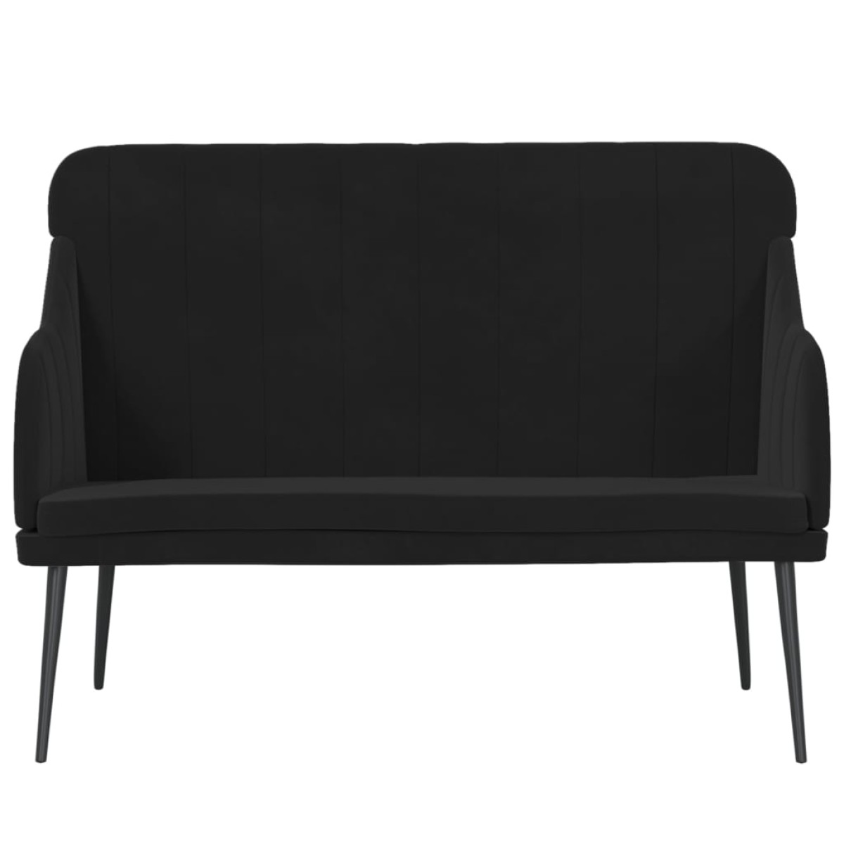 vidaXL Πάγκος Μαύρος 110x76x80 εκ. Βελούδινος