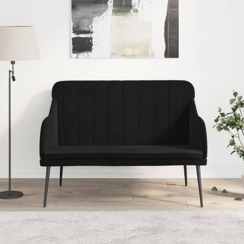 vidaXL Πάγκος Μαύρος 110x76x80 εκ. Βελούδινος