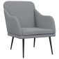 vidaXL Πολυθρόνα Ανοιχτό Γκρι 63 x 76 x 80 εκ. Υφασμάτινη