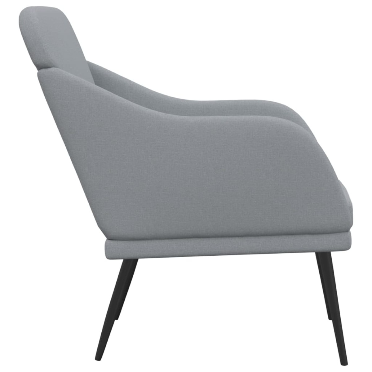 vidaXL Πολυθρόνα Ανοιχτό Γκρι 63 x 76 x 80 εκ. Υφασμάτινη