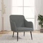 vidaXL Πολυθρόνα Σκούρο Γκρι 63 x 76 x 80 εκ. Υφασμάτινη