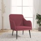 vidaXL Πολυθρόνα Μπορντό 63x76x80 εκ. Υφασμάτινη