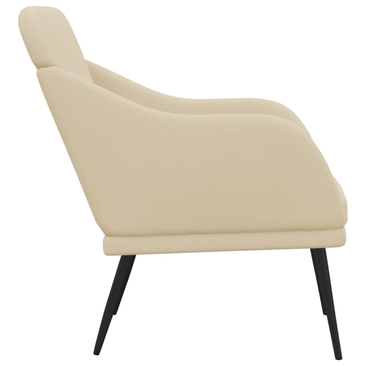 vidaXL Πολυθρόνα Κρεμ 63 x 76 x 80 εκ. Υφασμάτινη
