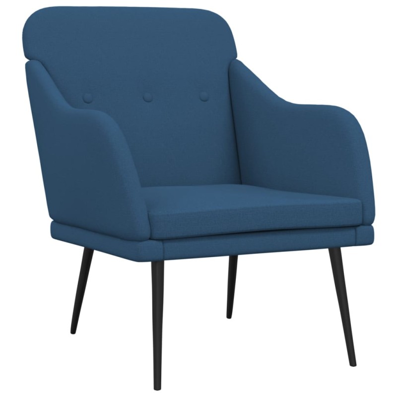 vidaXL Πολυθρόνα Μπλε 63 x 76 x 80 εκ. Υφασμάτινη