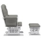 vidaXL Πολυθρόνα Relax Ανοιχτό Γκρι Υφασμάτινη με Σκαμπό