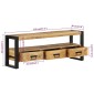 vidaXL Έπιπλο Τηλεόρασης 120 x 30 x 45 εκ. από Μασίφ Ξύλο Μάνγκο