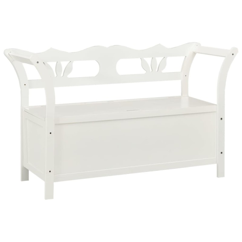 vidaXL Πάγκος Λευκός 107 x 45 x 75,5 εκ. από Μασίφ Ξύλο Ελάτης