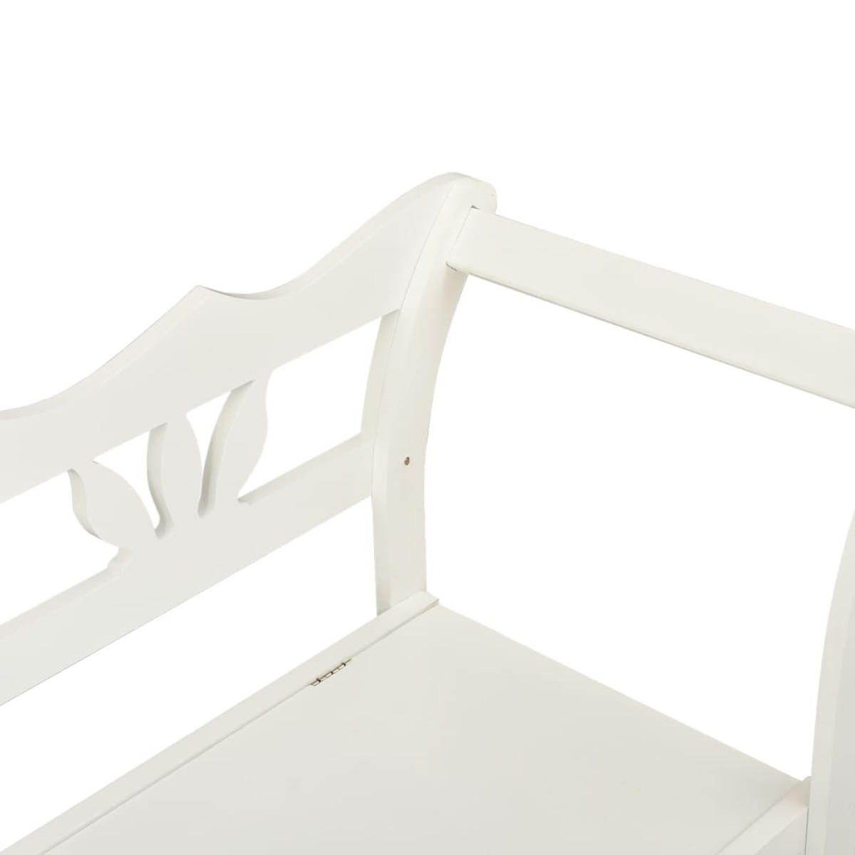 vidaXL Πάγκος Λευκός 107 x 45 x 75,5 εκ. από Μασίφ Ξύλο Ελάτης