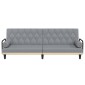 vidaXL Καναπές Κρεβάτι με Μπράτσα Ανοιχτό Γκρι Υφασμάτινος