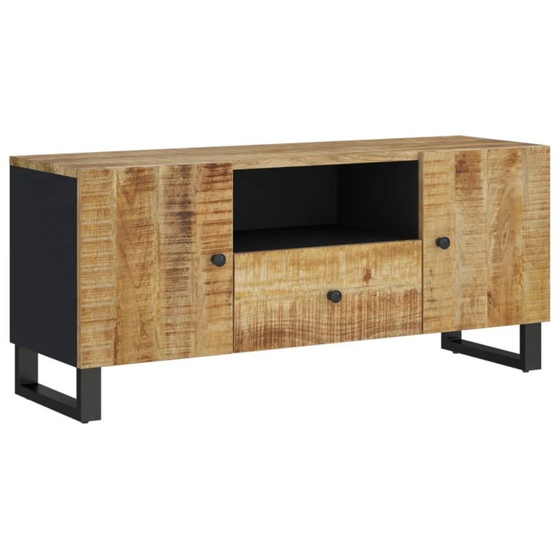 vidaXL Έπιπλο Τηλεόρασης 105x33,5x46 εκ Μασίφ Ξύλο Μάνγκο & Επεξ. Ξύλο