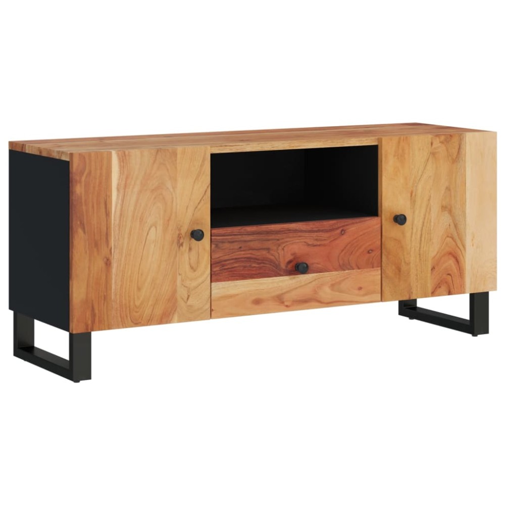 vidaXL Έπιπλο Τηλεόρασης 105x33,5x46 εκ Μασίφ Ξύλο Ακακίας & Επ. Ξύλο