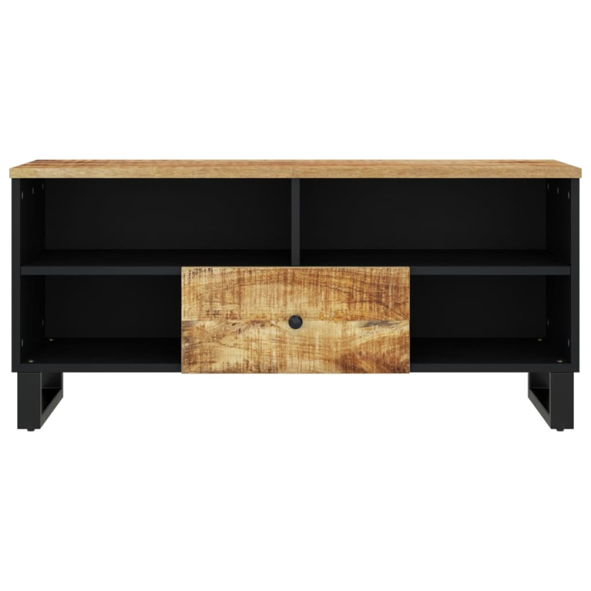 vidaXL Έπιπλο Τηλεόρασης 100x33x46 εκ. Μασίφ Ξύλο Μάνγκο & Επεξ. Ξύλο