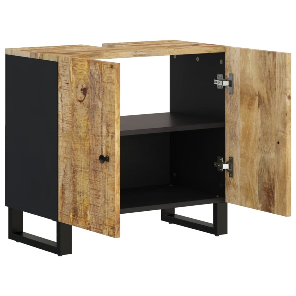 vidaXL Έπιπλο Νιπτήρα 62 x 33 x 58 εκ. Μασίφ Ξύλο Μάνγκο & Επεξ. Ξύλο