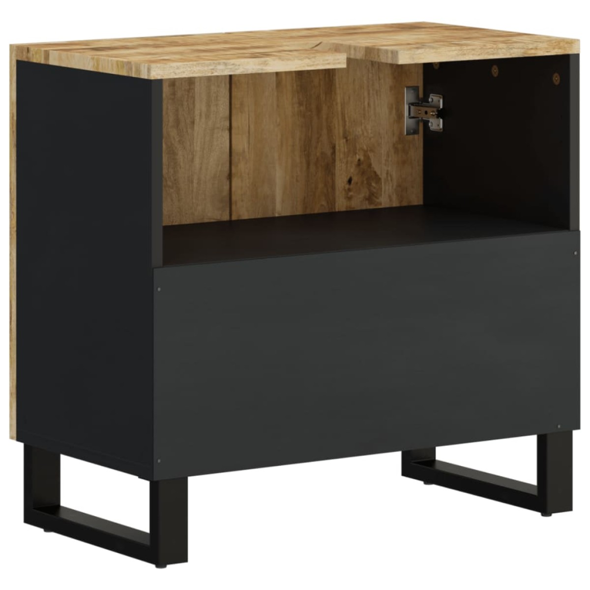 vidaXL Έπιπλο Νιπτήρα 62 x 33 x 58 εκ. Μασίφ Ξύλο Μάνγκο & Επεξ. Ξύλο