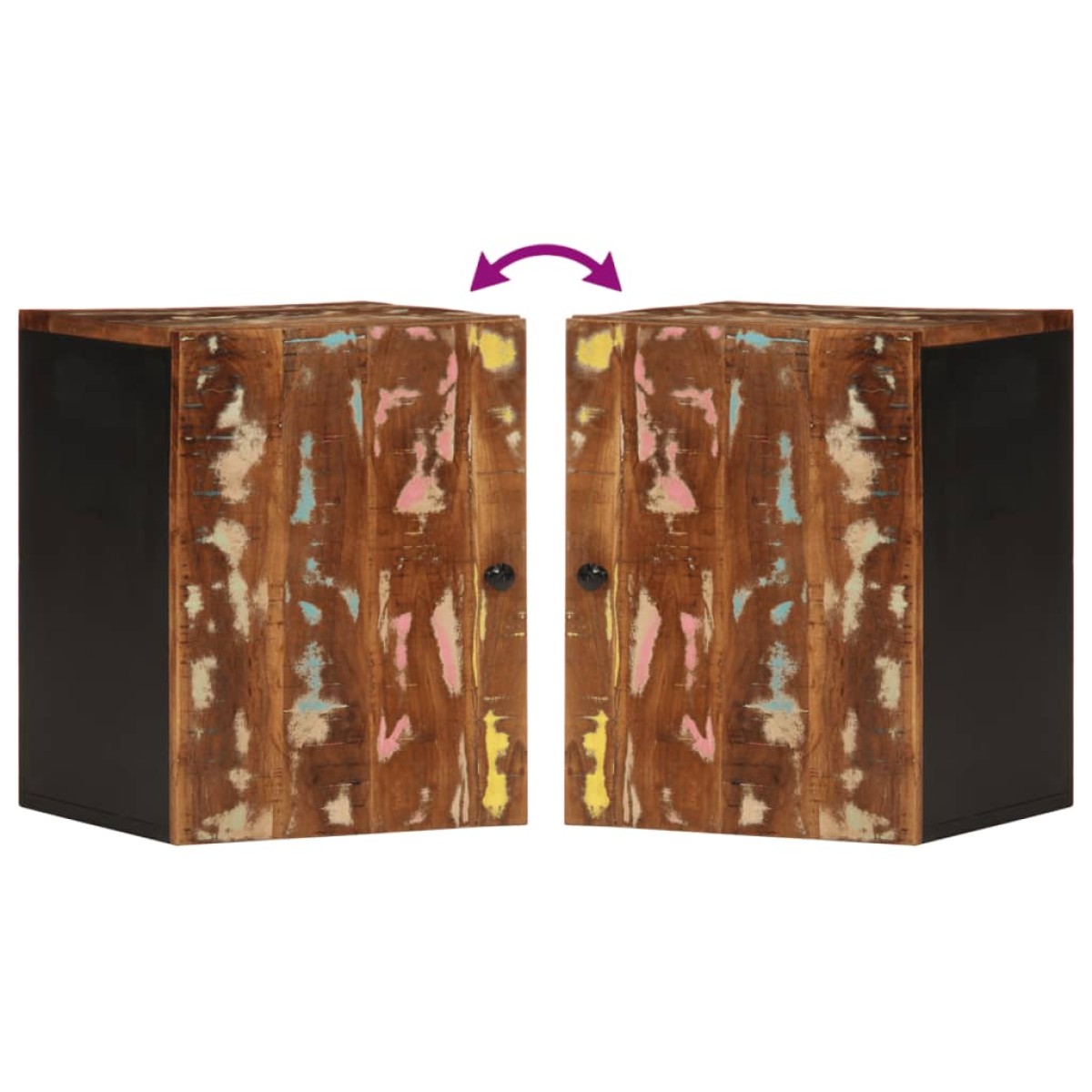 vidaXL Ντουλάπι Μπάνιου Επιτοίχιο 38x33x48 εκ. Μασίφ Ανακυκλωμένο Ξύλο