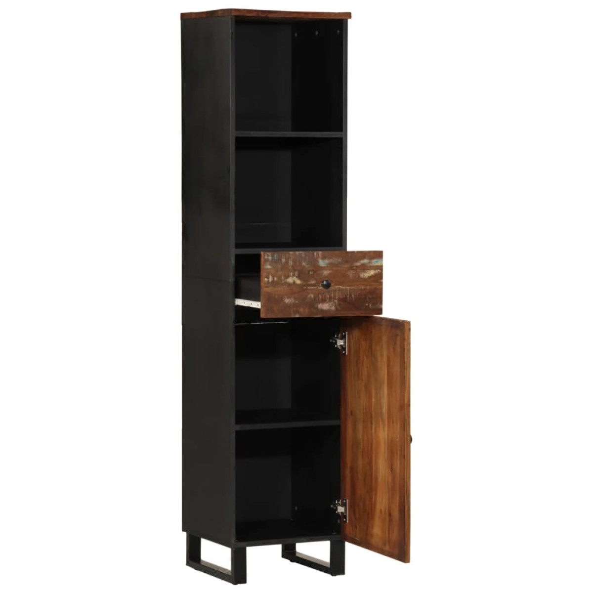 vidaXL Ντουλάπι Μπάνιου 38 x 33 x 160 εκ. από Μασίφ Ανακυκλωμένο Ξύλο