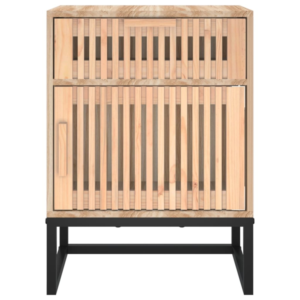 vidaXL Κομοδίνο 40 x 30 x 55,5 εκ. από Επεξεργασμένο Ξύλο & Σίδερο