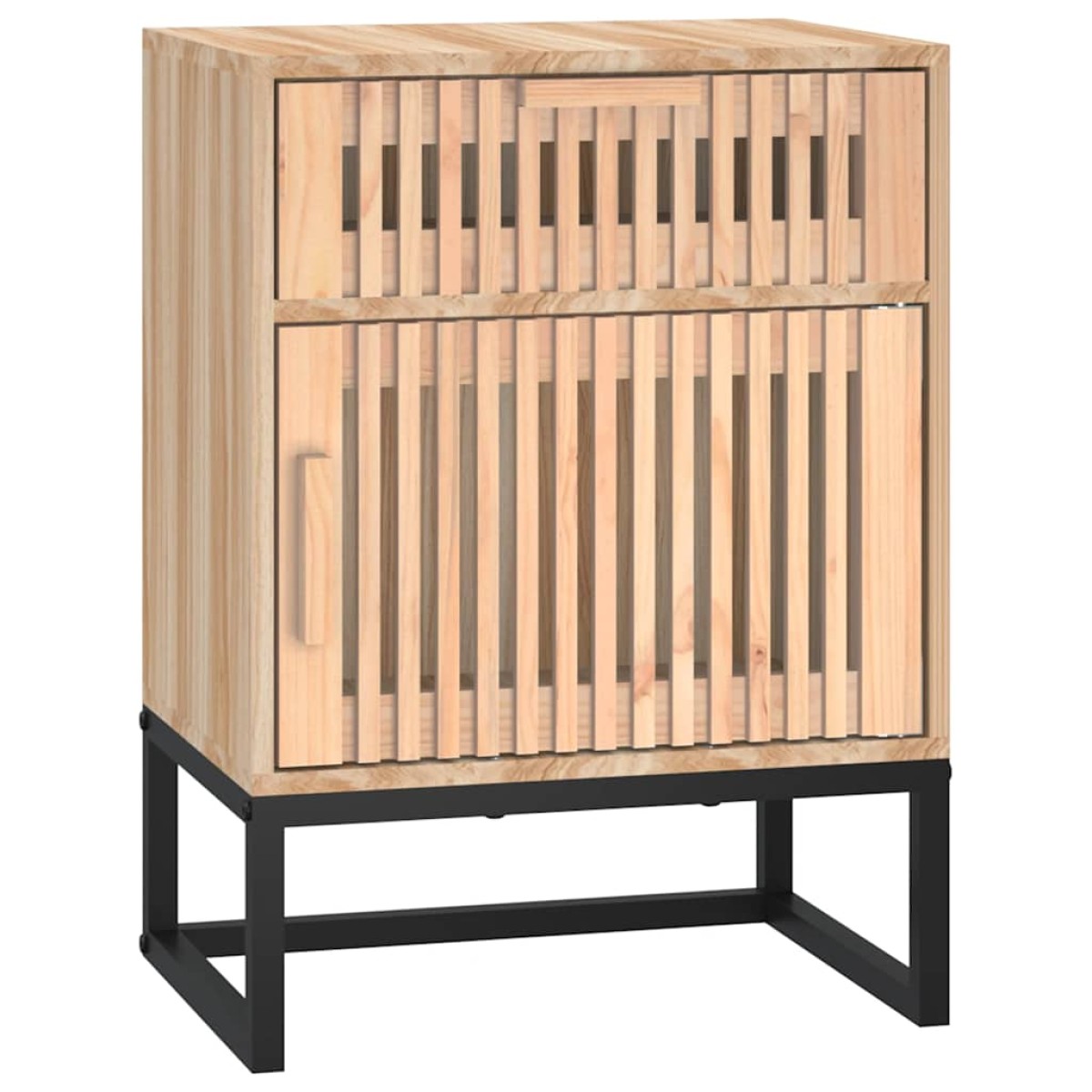 vidaXL Κομοδίνα 2 τεμ. 40x30x55,5 εκ Επεξεργασμένο Ξύλο & Σίδερο