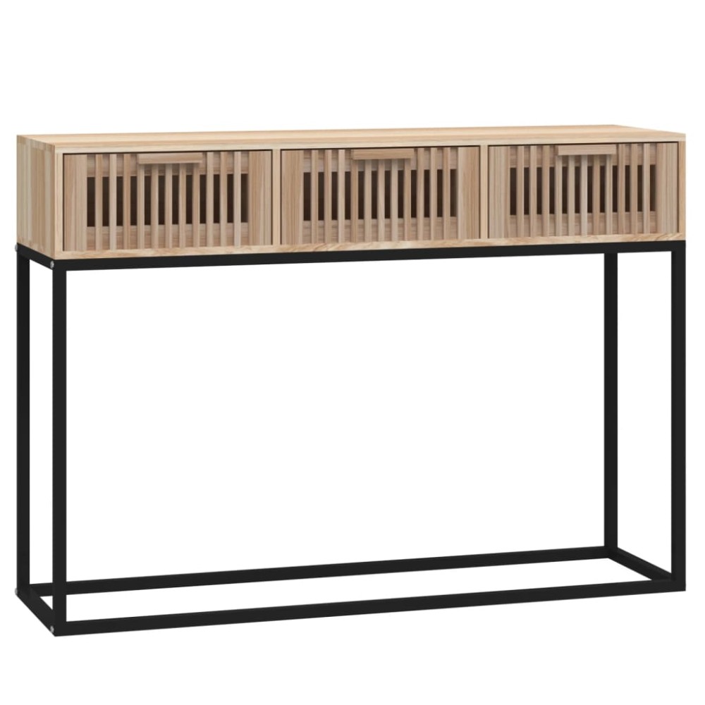 vidaXL Τραπέζι Κονσόλα 105x30x75 εκ. από Επεξεργασμένο Ξύλο και Σίδερο