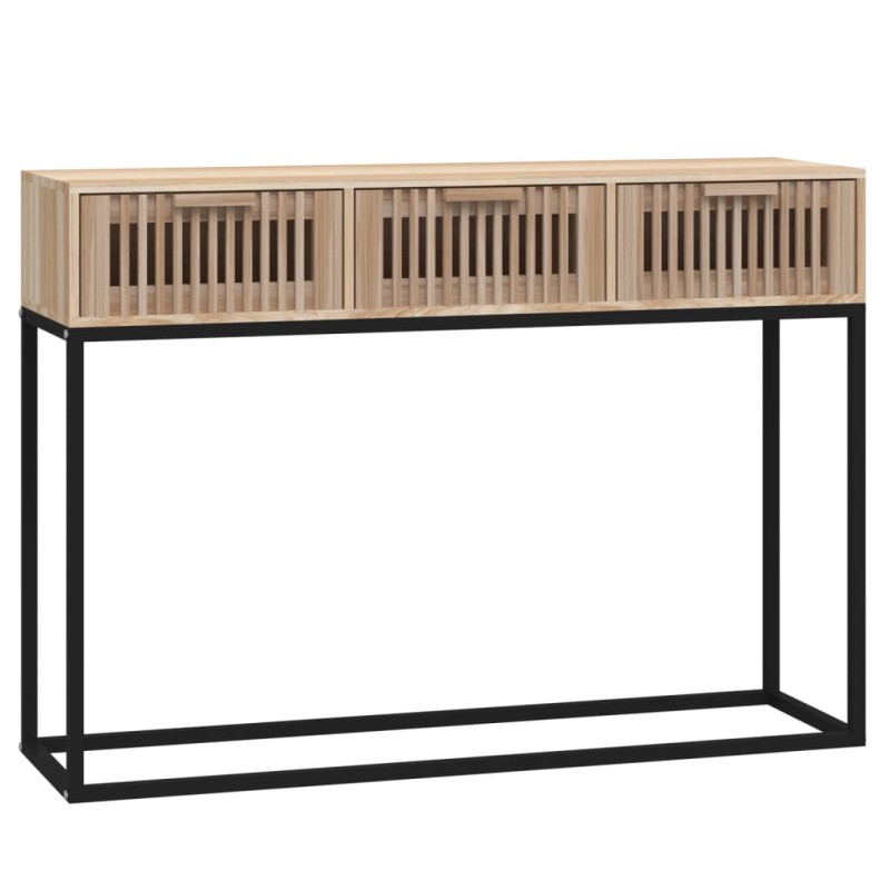 vidaXL Τραπέζι Κονσόλα 105x30x75 εκ. από Επεξεργασμένο Ξύλο και Σίδερο