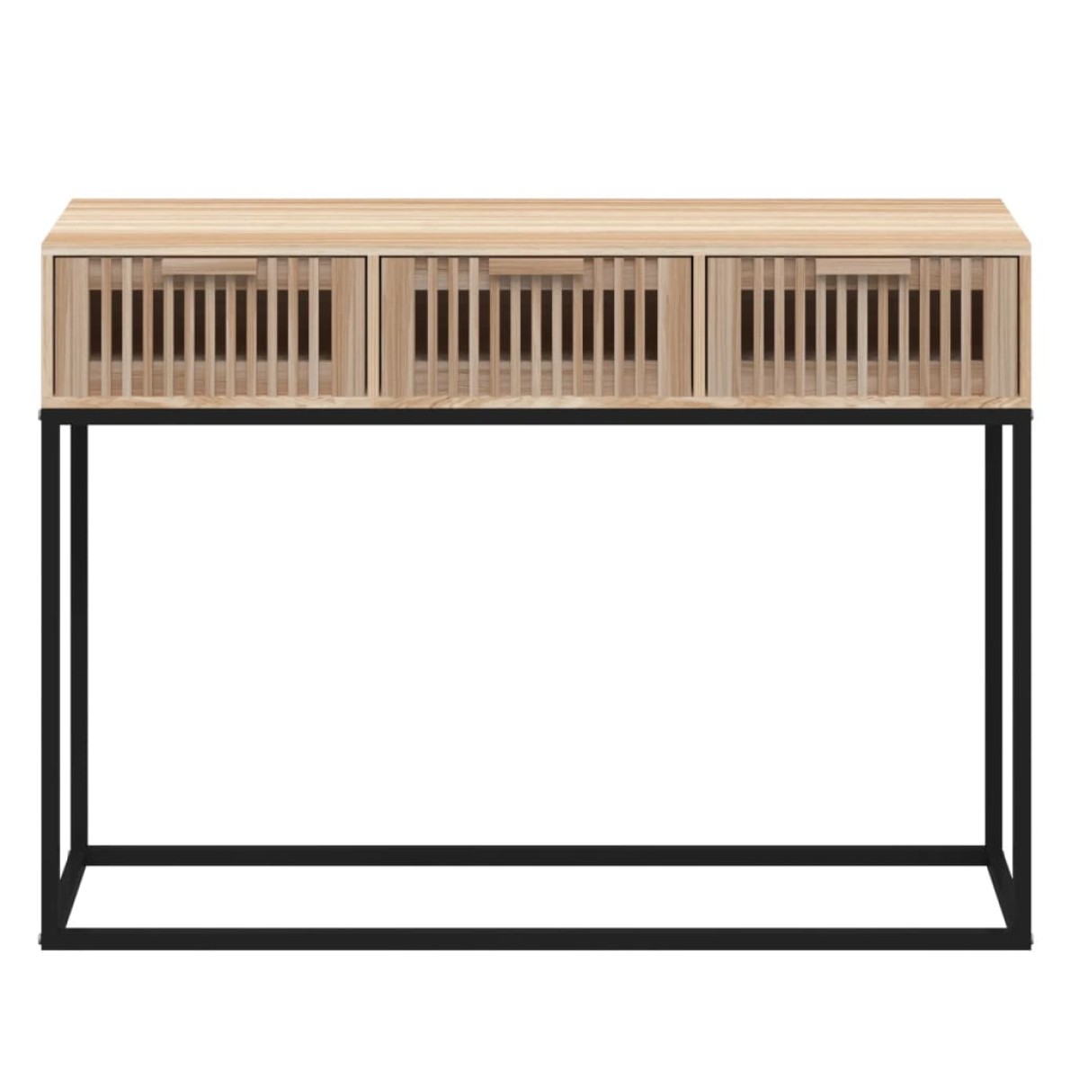 vidaXL Τραπέζι Κονσόλα 105x30x75 εκ. από Επεξεργασμένο Ξύλο και Σίδερο
