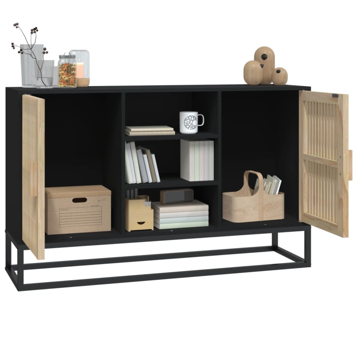 vidaXL Μπουφές Μαύρος 105 x 30 x 65 εκ. από Επεξεργασμένο Ξύλο