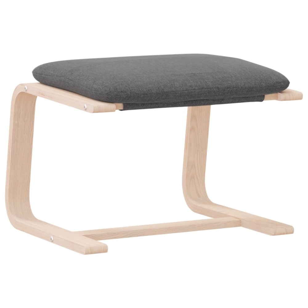 vidaXL Υποπόδιο Σκούρο Γκρι 51 x 41 x 40 εκ. Υφασμάτινο