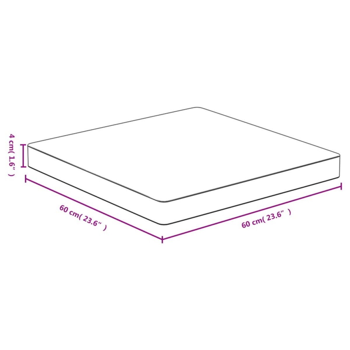 vidaXL Επιφάνεια Τραπεζιού 60x60x4 από Μπαμπού