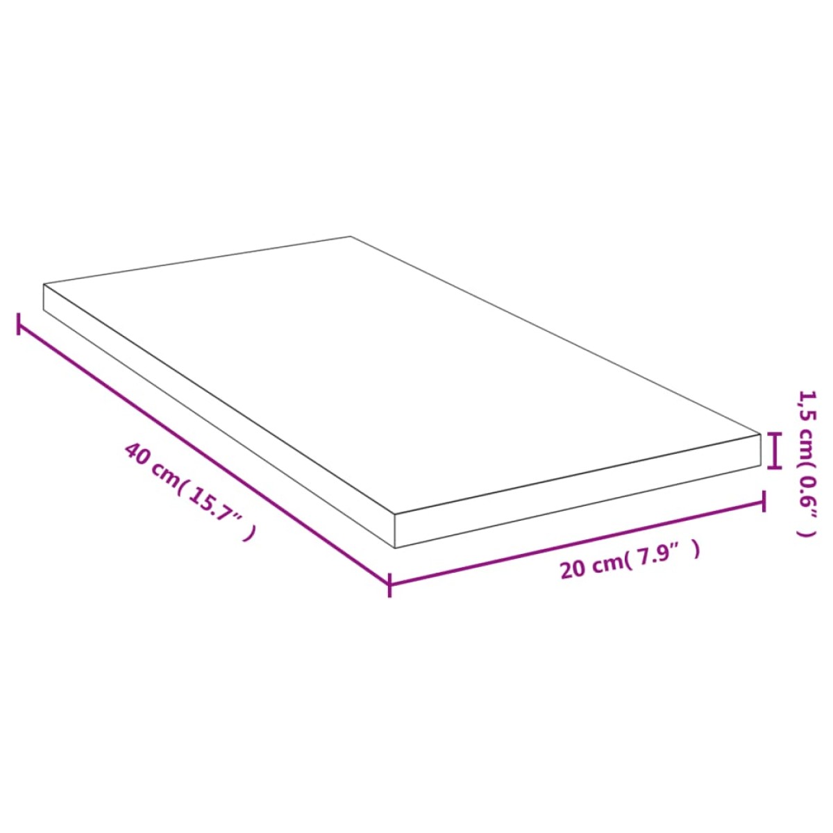 vidaXL Ράφι Τοίχου 40 x 20 x 1,5 εκ. από Μπαμπού