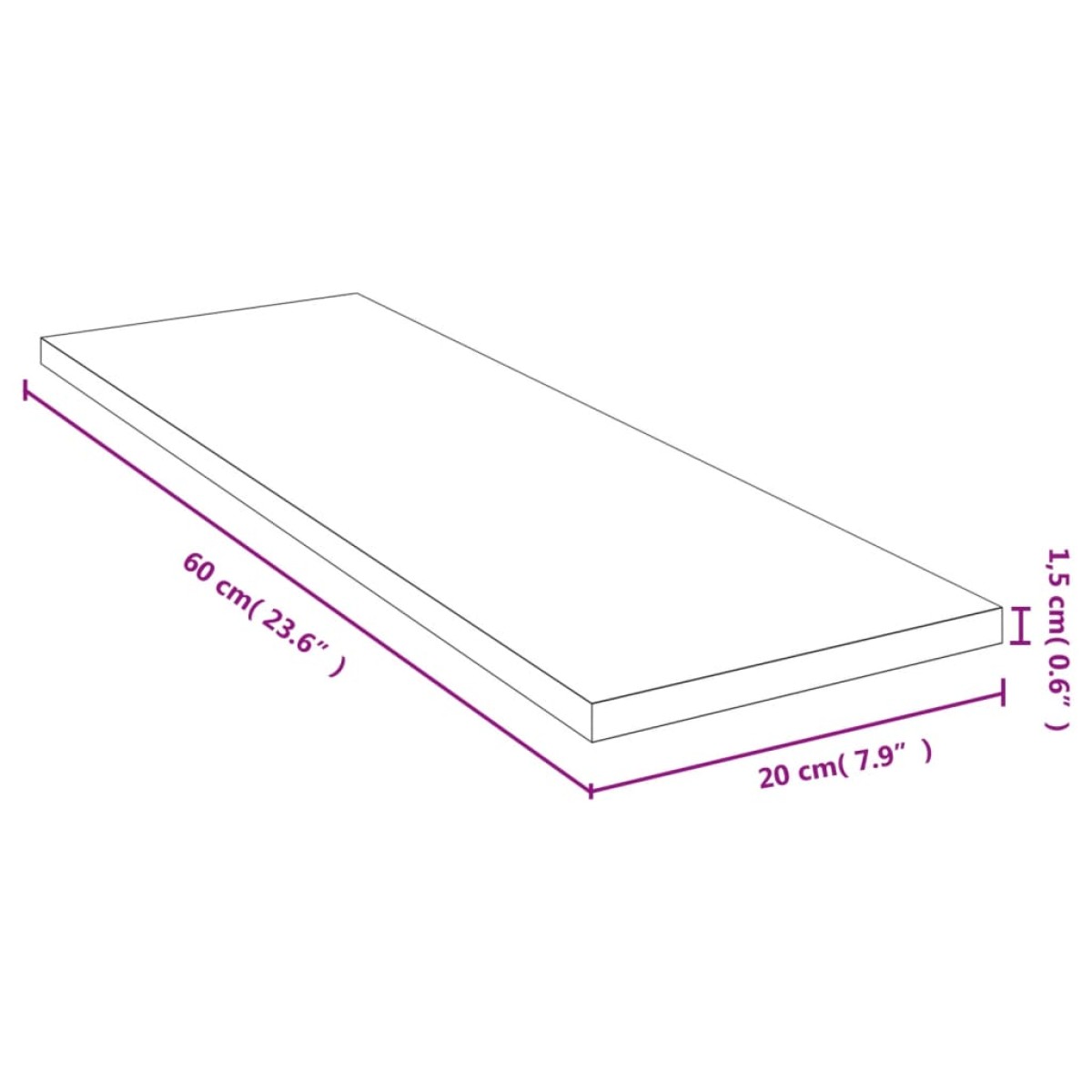 vidaXL Ράφι Τοίχου 60x20x1,5 εκ. από Μπαμπού