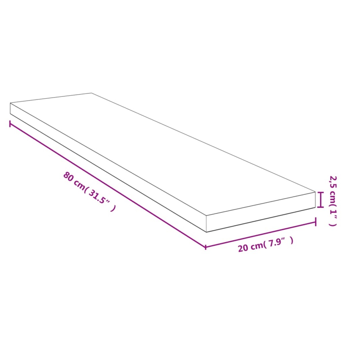 vidaXL Ράφι Τοίχου 80x20x2,5 εκ. από Μπαμπού