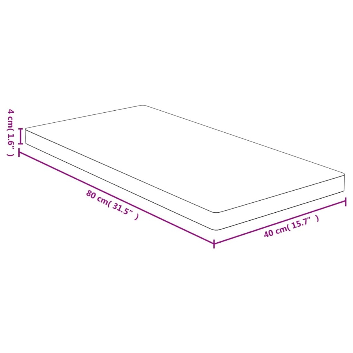 vidaXL Σανίδα Κοπής 80 x 40 x 4 εκ. από Μπαμπού