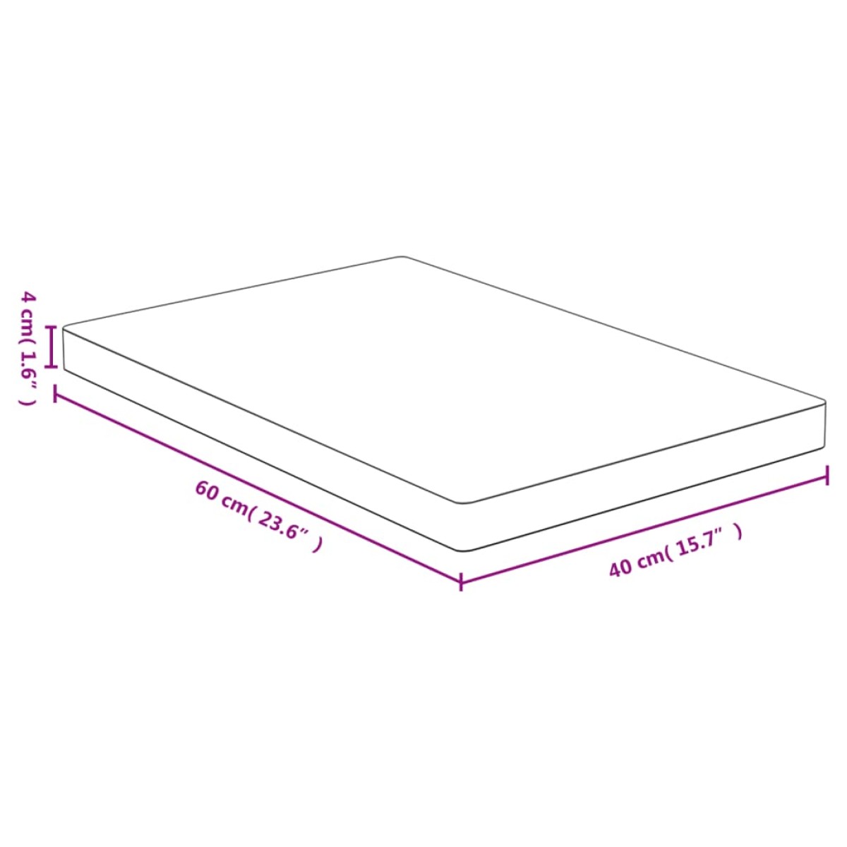 vidaXL Σανίδα Κοπής 60 x 40 x 4 εκ. από Μπαμπού