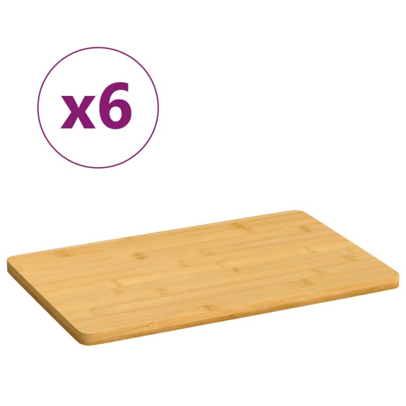 vidaXL Πιάτα Πρωινού 6 Τεμ. 22 x 14 x 0,8 εκ. από Μπαμπού