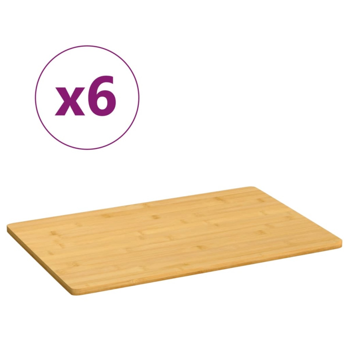 vidaXL Πιάτα Πρωινού 6 Τεμ. 35 x 23 x 0,8 εκ. από Μπαμπού