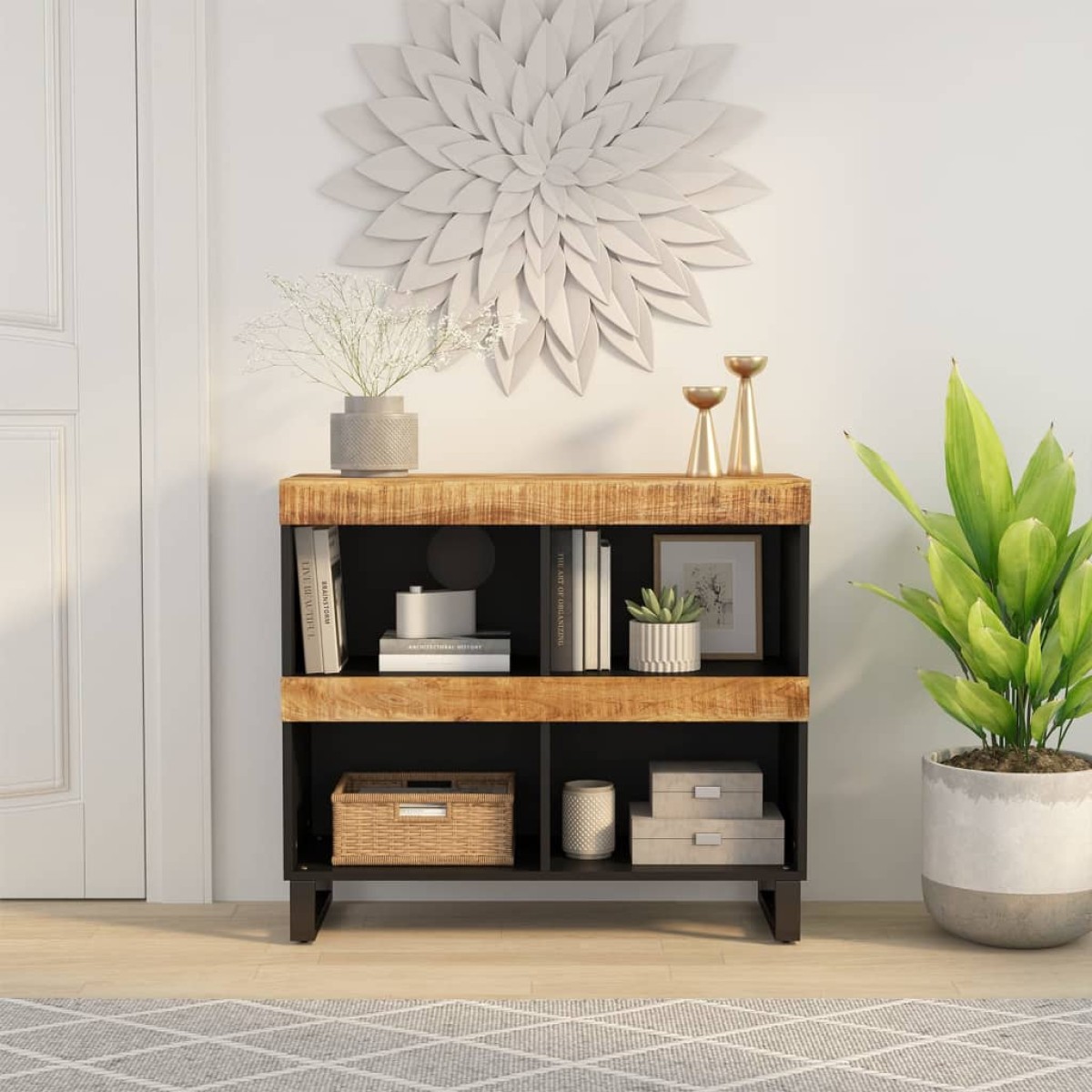 vidaXL Βοηθητικό Ντουλάπι 85 x 33 x 75 εκ. από Μασίφ Ξύλο Μάνγκο